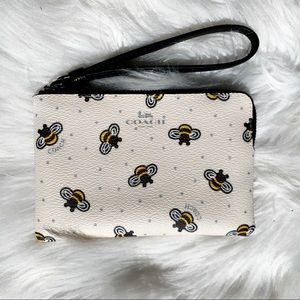COACH Bee Print Wristlet